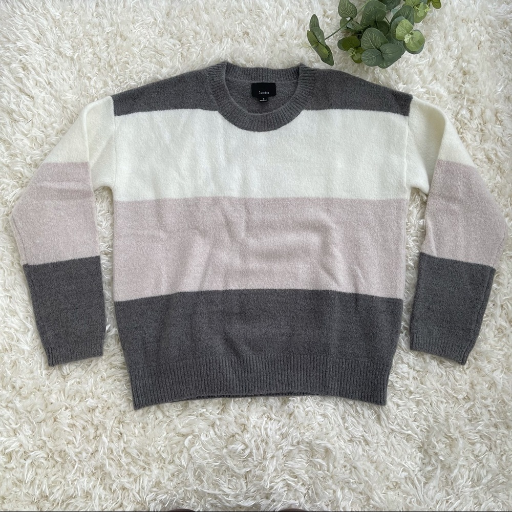 Lumiere Color Block Crewneck Sweater - image 1